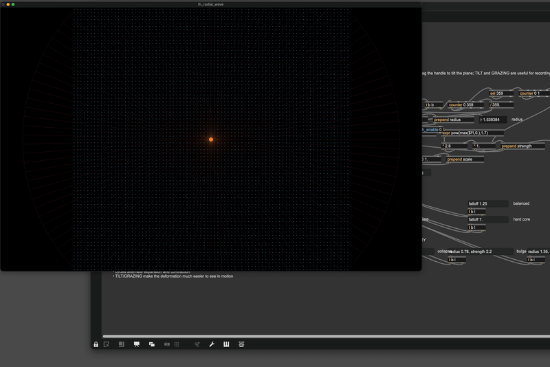 Radial Distort shockwave deformation showcase in Max