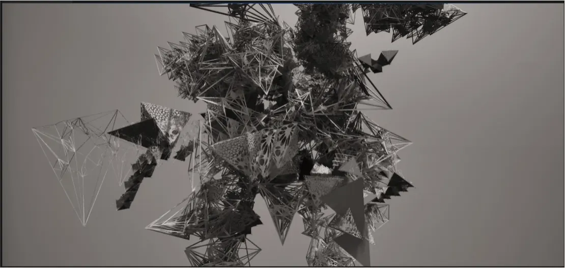 Triangle Structure / Spatial Field visual from Computational Processes by Liu Hao