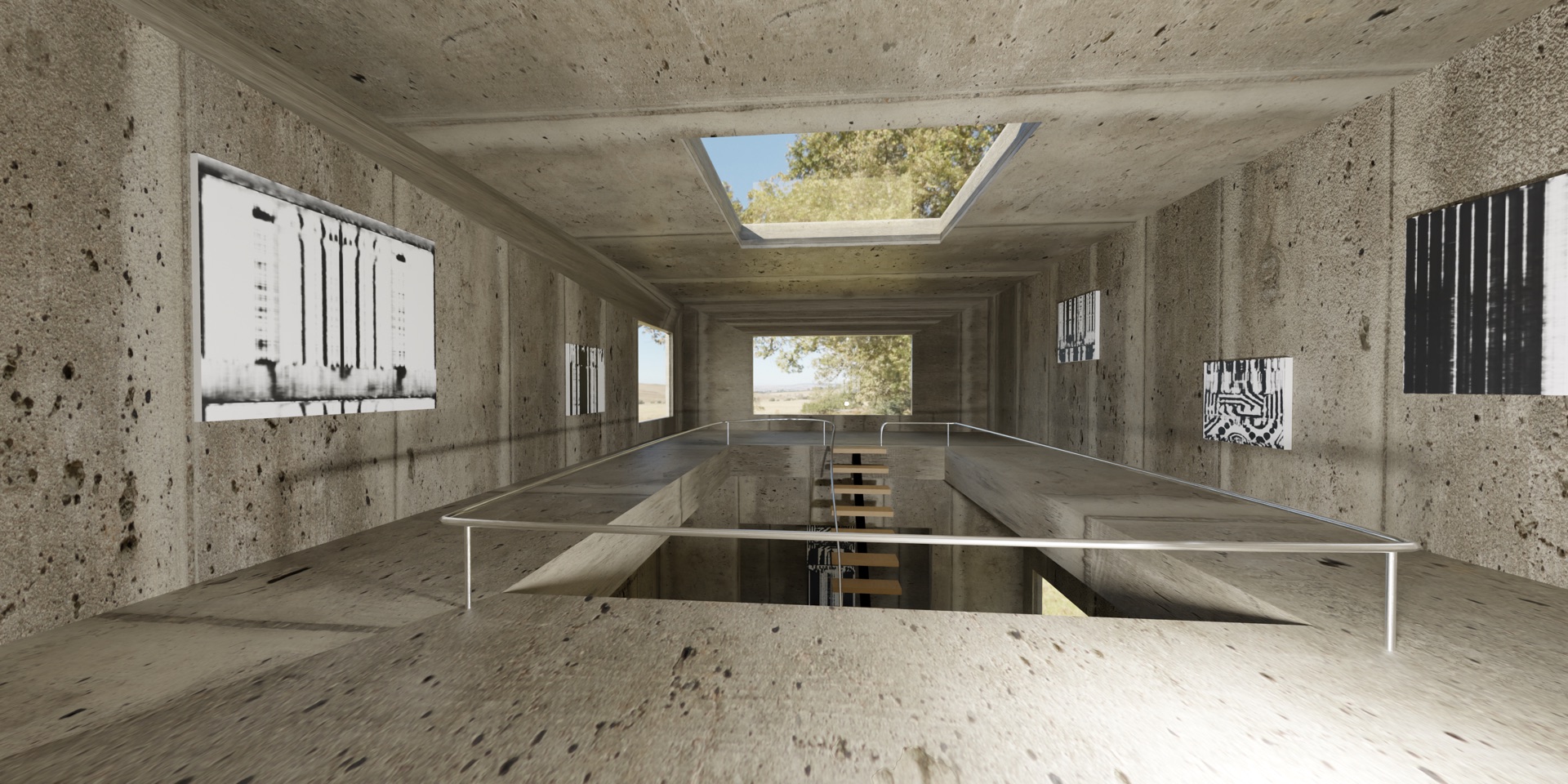Upper gallery space in The Vintage Drawings virtual exhibition.